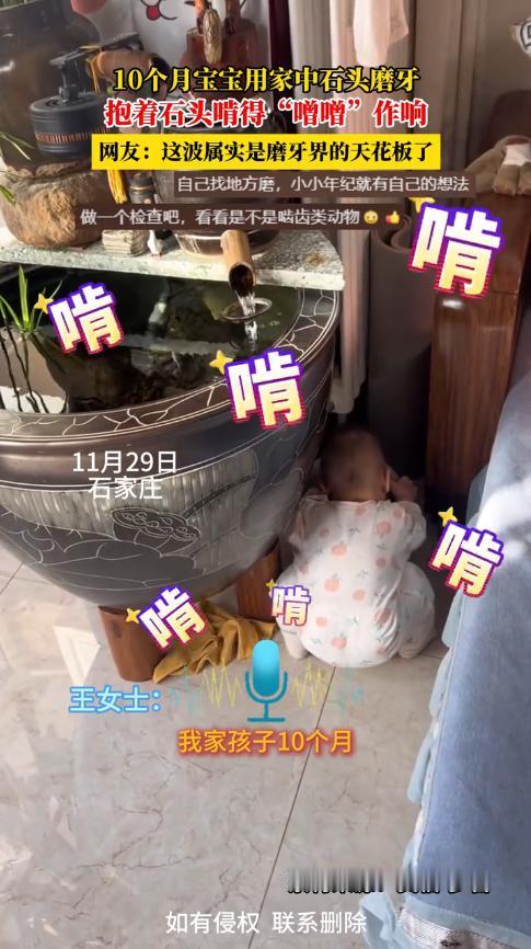 “解释不清了！”11月29日，河北石家庄，一女子见宝宝到了磨牙期，就买了些磨牙棒