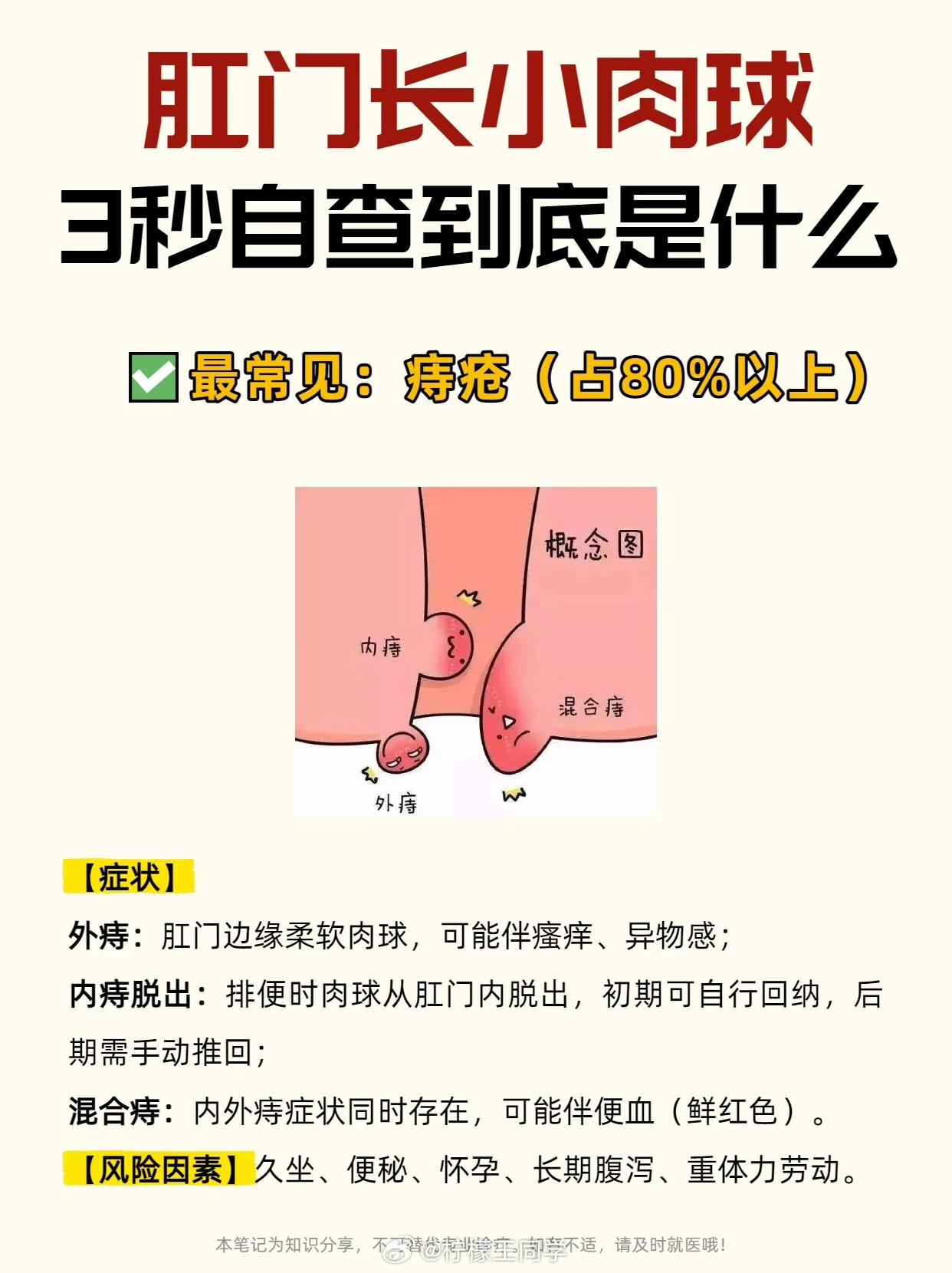 身边的朋友一聊到屁股上长东西，就以为是HPV，开始自己吓自己，其实这里面误区还是