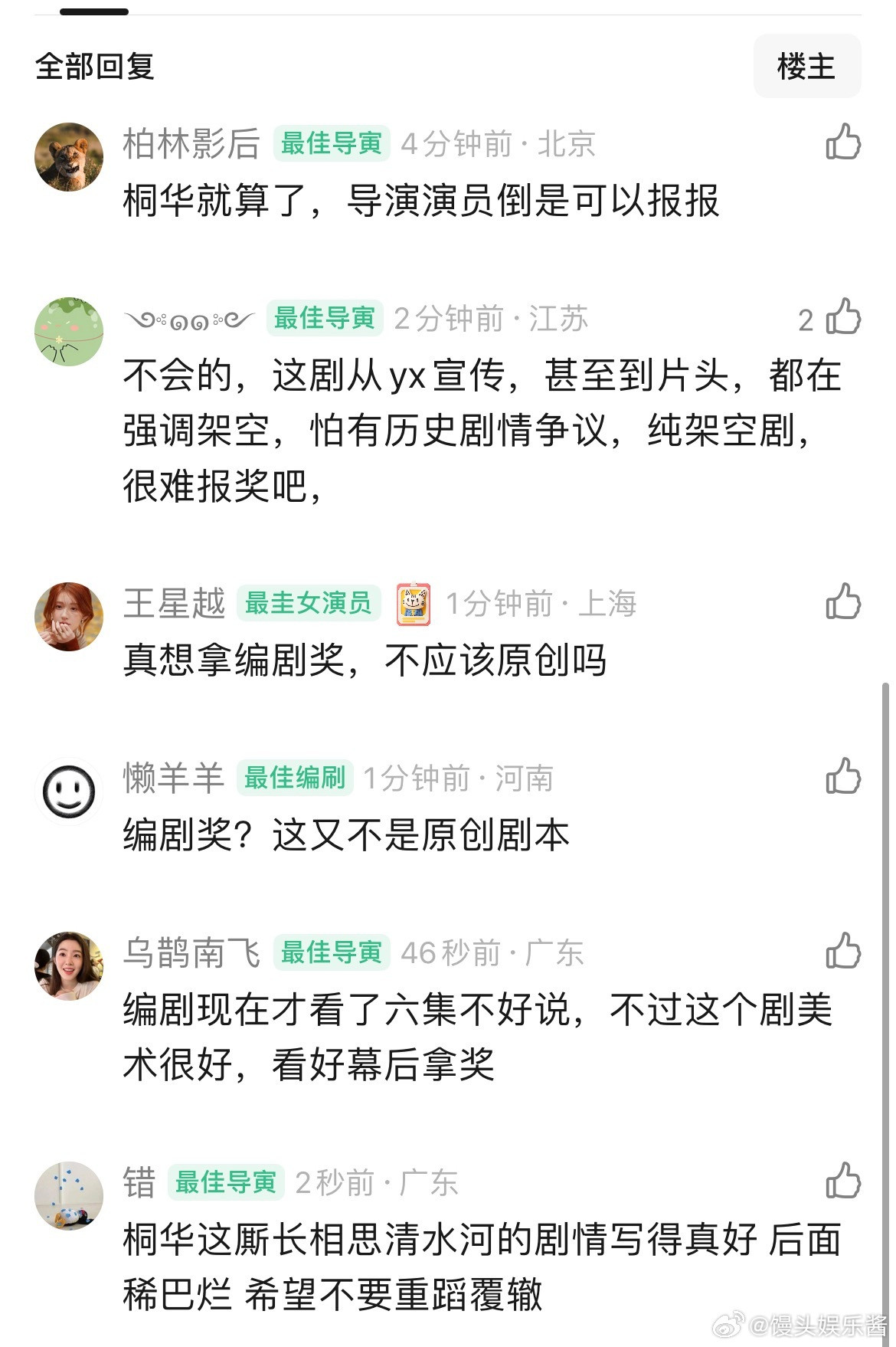 桐华想靠兰香如故报奖，你觉得可能吗​​​