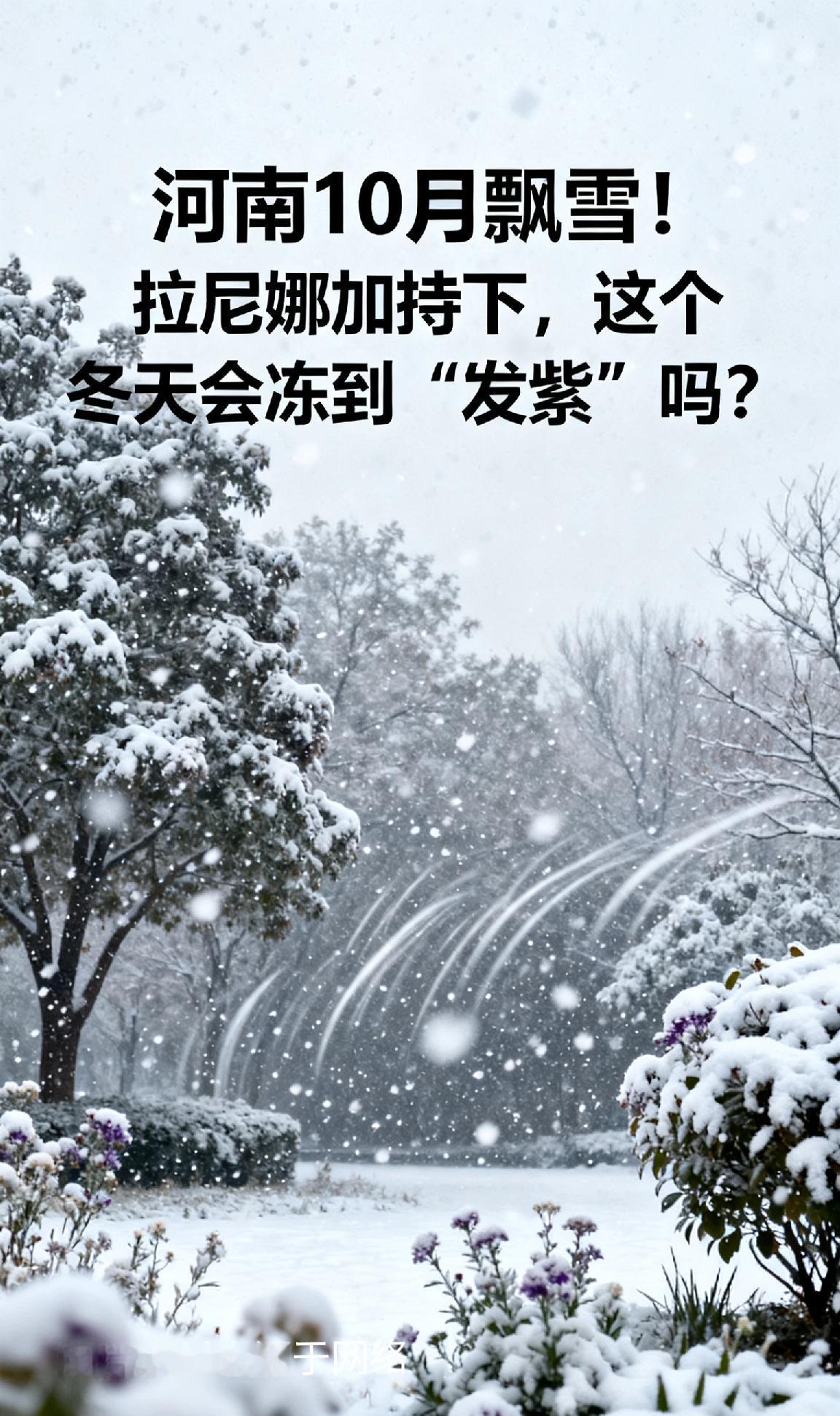 河南10月飘雪！拉尼娜加持下，这个冬天会冻到“发紫”吗？十月刚过三分之二，