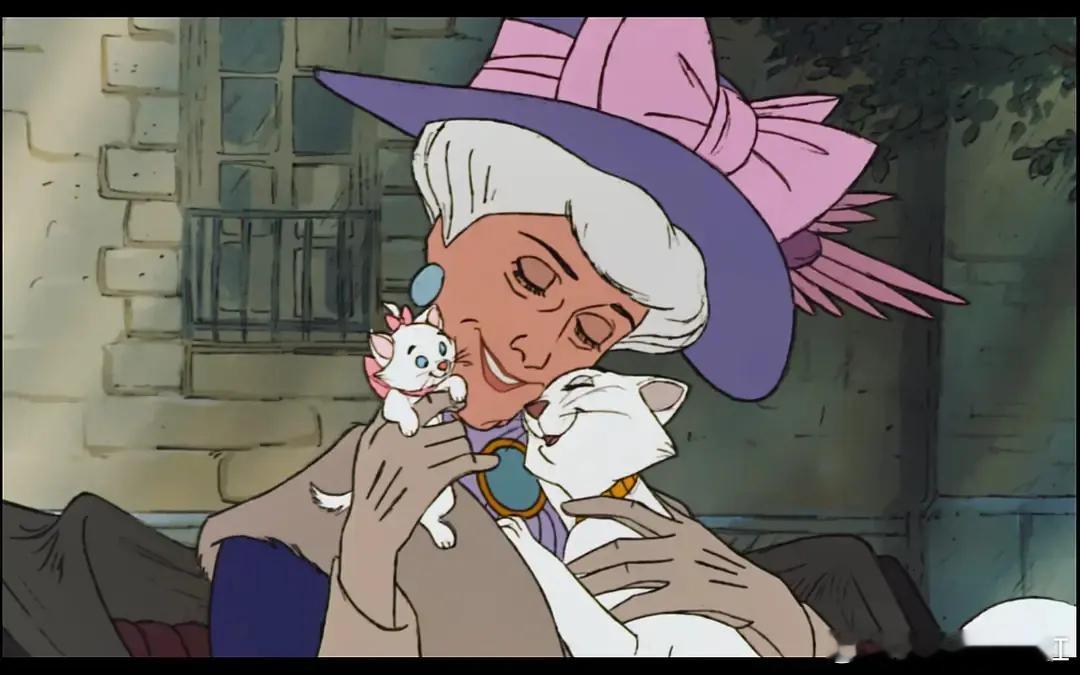 迪士尼古早无孩爱猫女，冷门动画猫儿历险记遗产留给爱猫，然后被男管家惦记把猫猫赶出