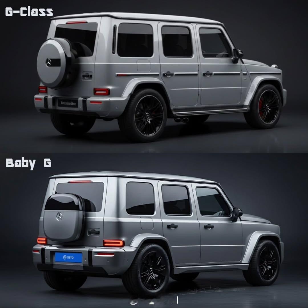 奔驰大G和小G同框奔驰大G和奔驰小G（渲染图）同框，G与g，是传奇与继承，骨子