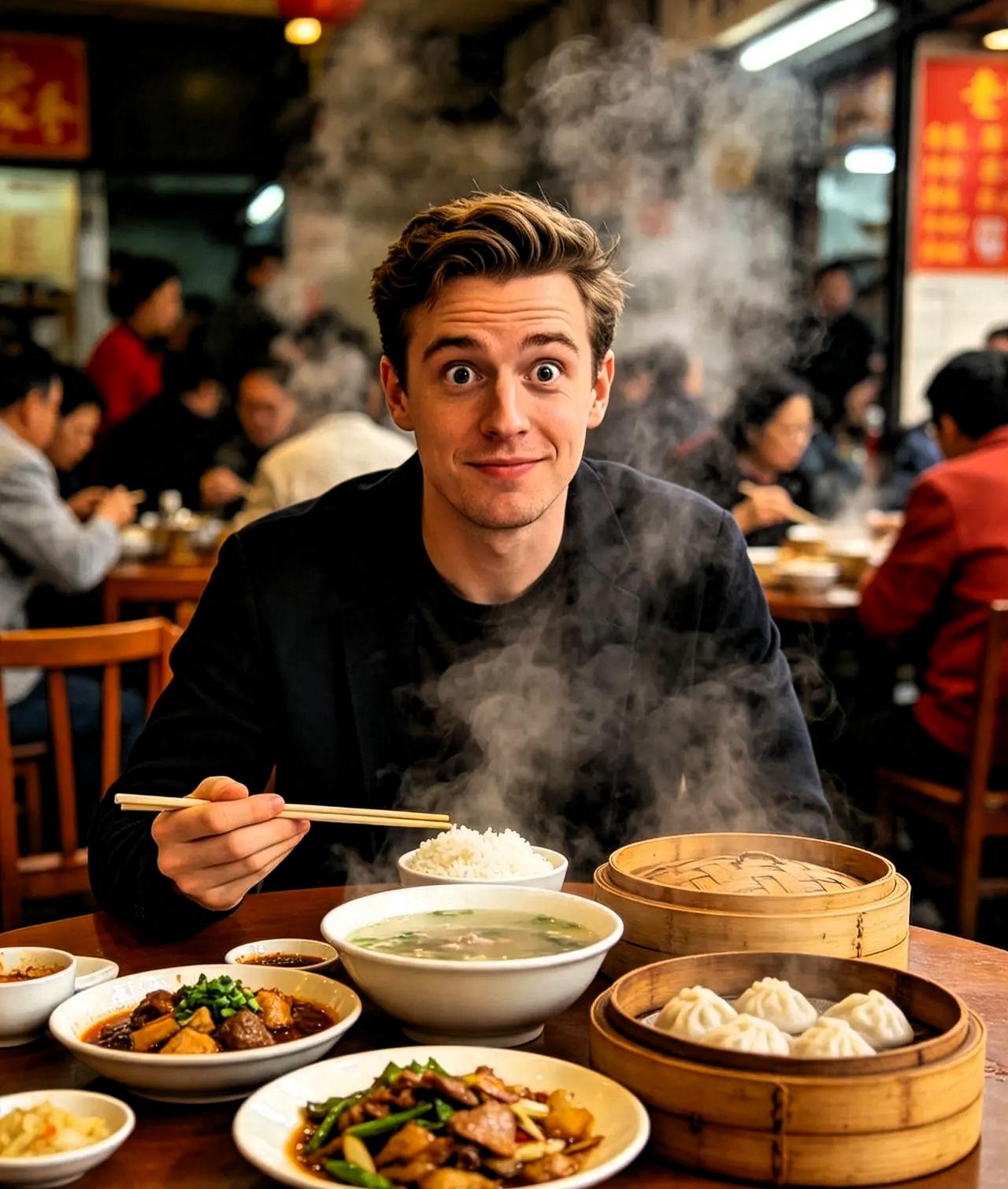 一个美国小哥来中国第一天就崩溃了：“你们中国人居然一天三顿都吃热饭？这在美国是有