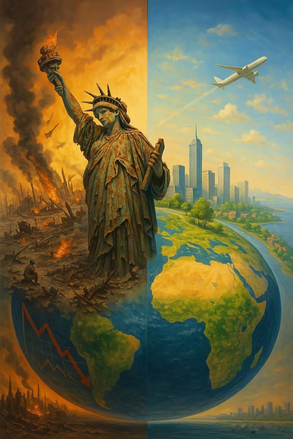 美国那份新战略报告出来了。他们掉头回去了。回美洲了。欧洲不管了，中东放一半，印太