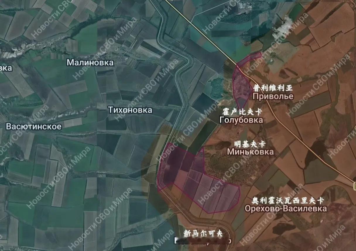 俄军南部集群在恰索夫亚尔以北继续向前啃，其中在明基夫卡以西推进到了北顿涅茨克-顿