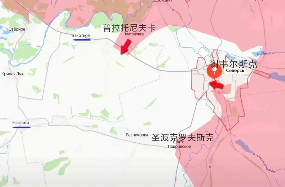 俄军南部集群的部队占领了谢韦尔斯克市中心火车站。之后数小时内，第一学校的校舍以及