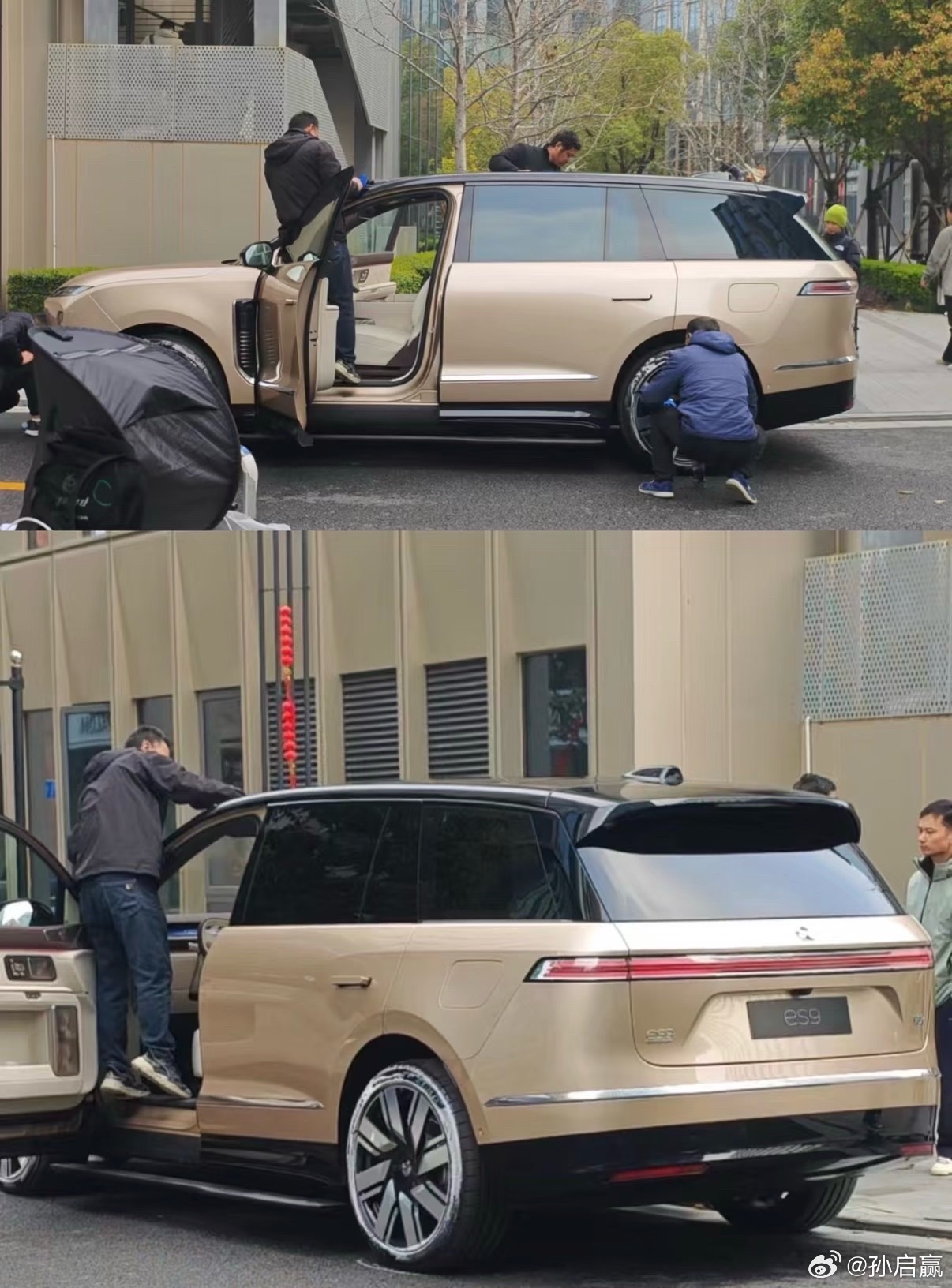 这两天蔚来es9很火，5米3的车长，NT3.0900v平台，线控转向，后轮转向