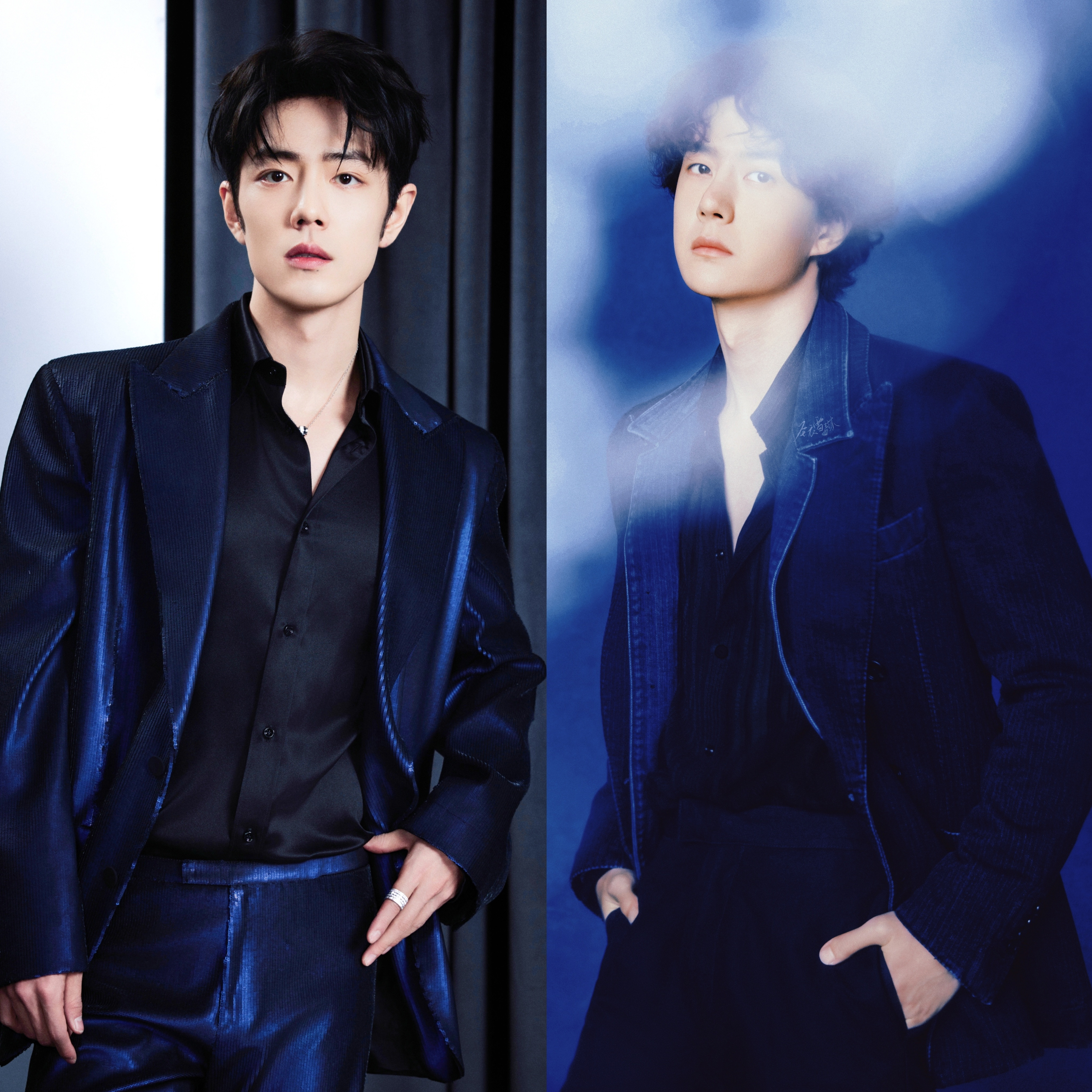 博君一肖微博之夜最佳CP着装，原来是蓝朋友💙💙💙