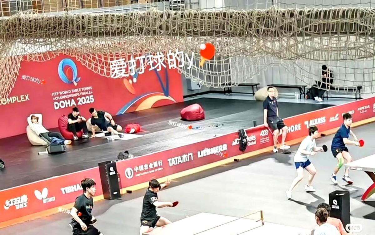 多哈昨日开始练习混双了，孙颖莎王楚钦、林诗栋蒯曼。外协混双的巴西组合雨果和高桥