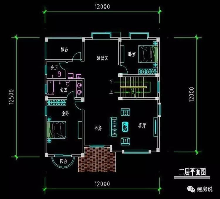 三层带堂屋欧式风格别墅, 一款新农村建设受欢迎的户型