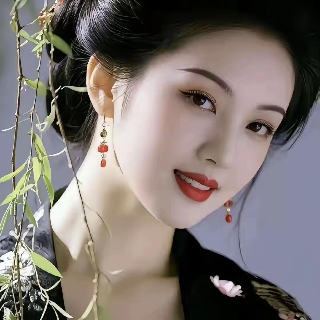 古典美人，红唇轻启，韵味十足💝🌟🌹