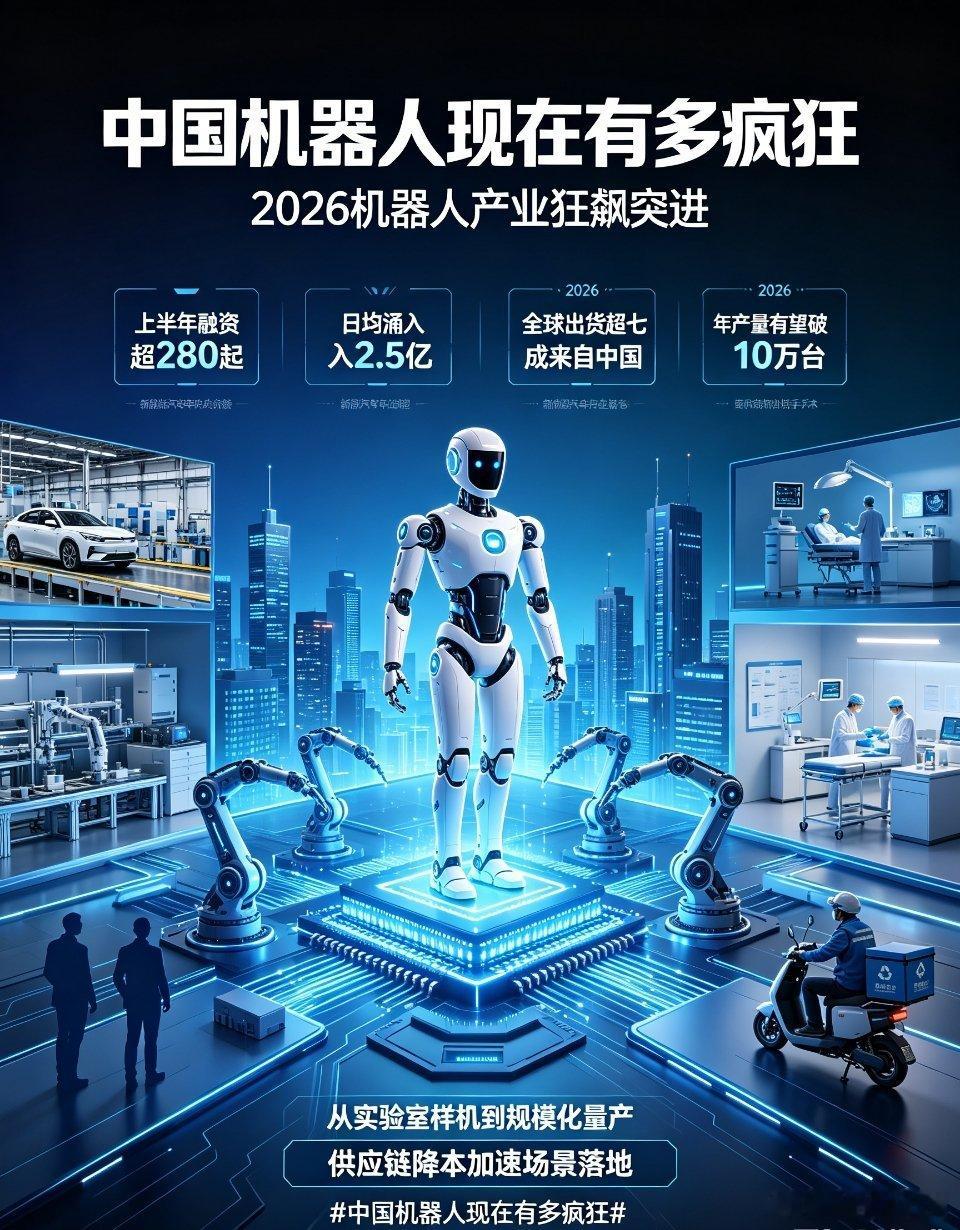 中国机器人现在有多疯狂产业速览：2026中国机器人赛道狂飙突进一、资本疯狂涌入，