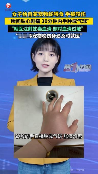 太离谱了！江苏一女生在家饲养了一条宠物猪鼻蛇，却因疏忽连续三四个星期没有给蛇喂食