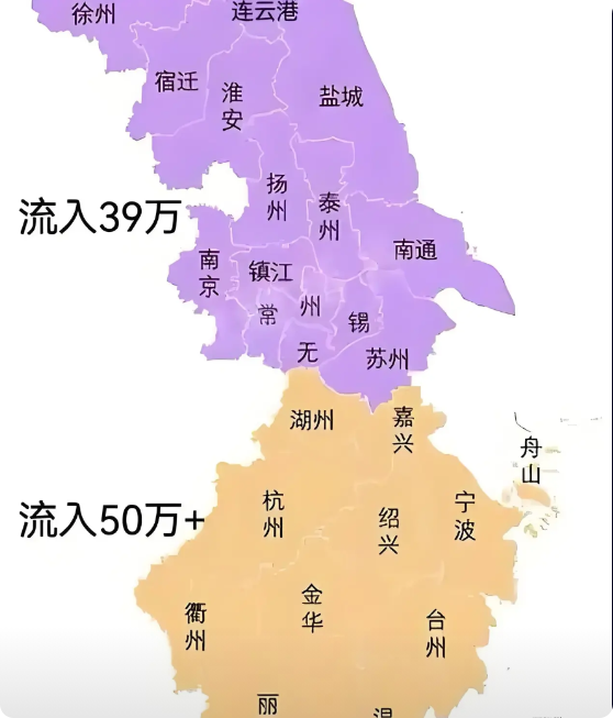 江浙两省对比谁更胜一筹？江苏省VS浙江省面积:1
