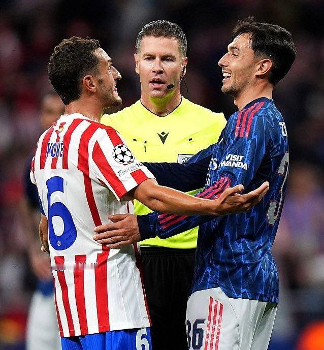 科克(马德里竞技)：“裁判已经尽力做到最好了。既然我们在传球或射门时也会犯错，那