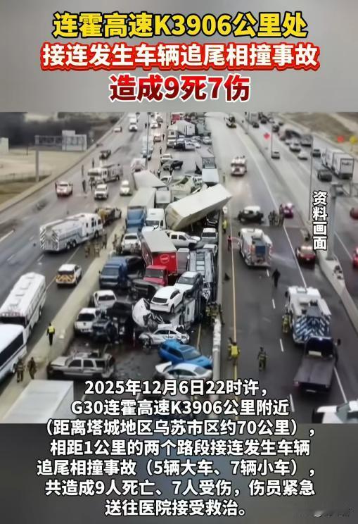 🚨连霍高速深夜惊魂！12车连撞9死7伤，真相让司机后怕深夜高速突发巨响！12