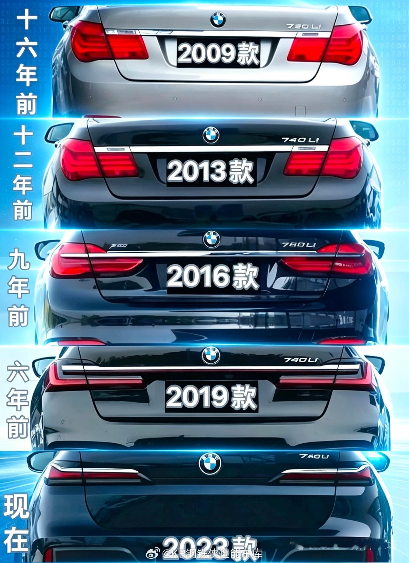 宝马7系25年的变化，还有这16年的前后左右内饰对比变化，最入你法眼的是哪一代宝