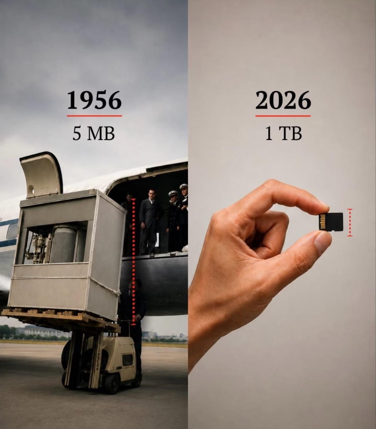 1956年IBM那台重达1吨的RAMAC350，5MB的容量说出来现在谁都得愣