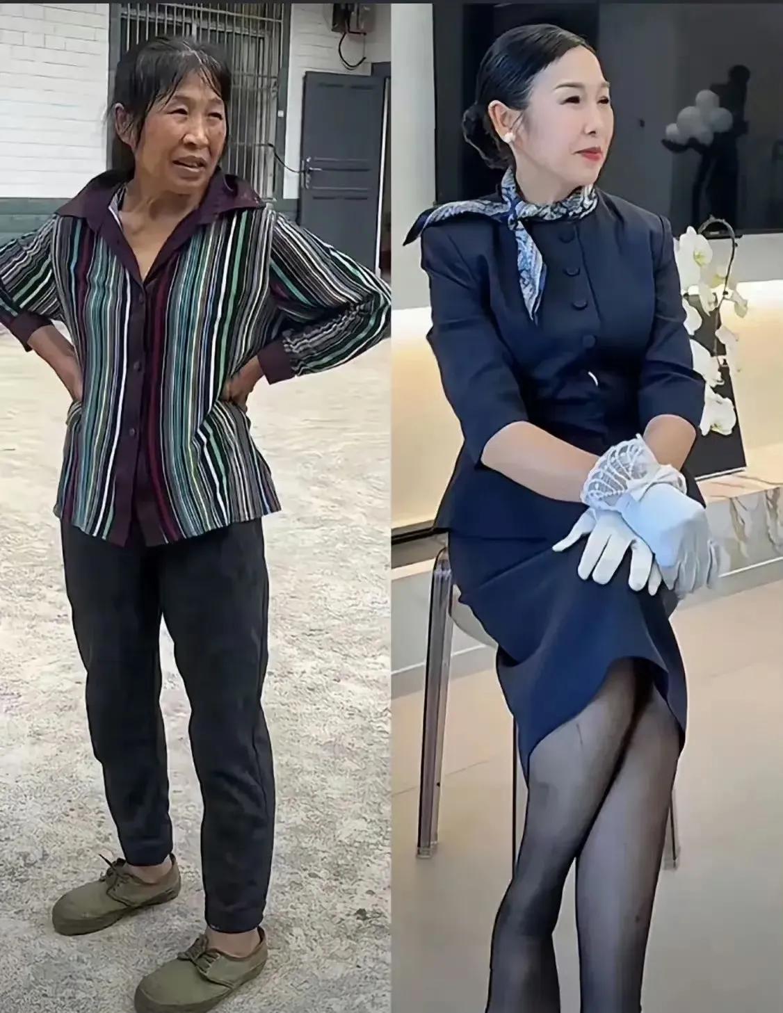 农村大妈化妆前vs化妆后！世上根本就没有丑女人……