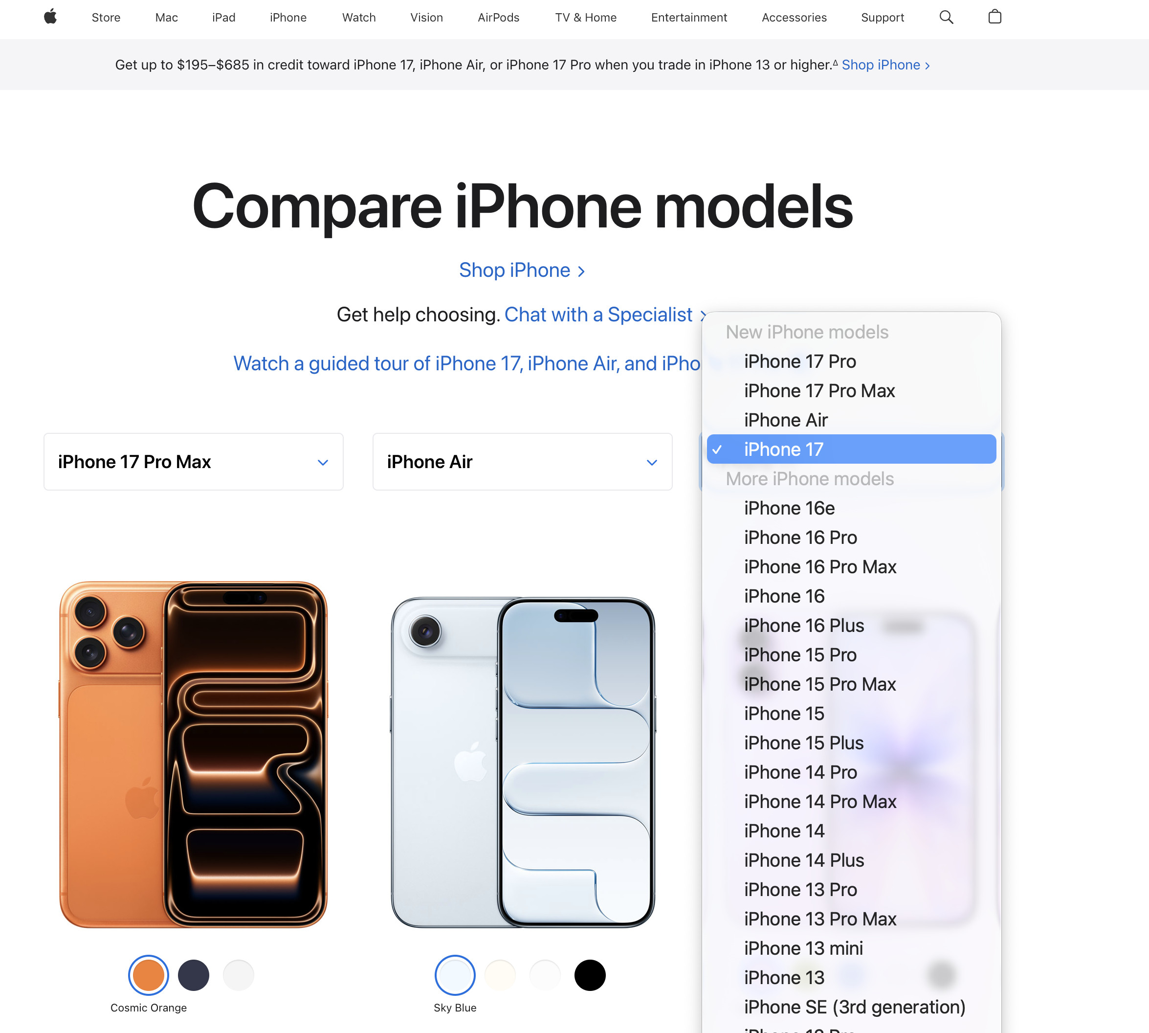 iPhone17e在美国官网也下架了，中国官网也看不到了，你们能看到吗？