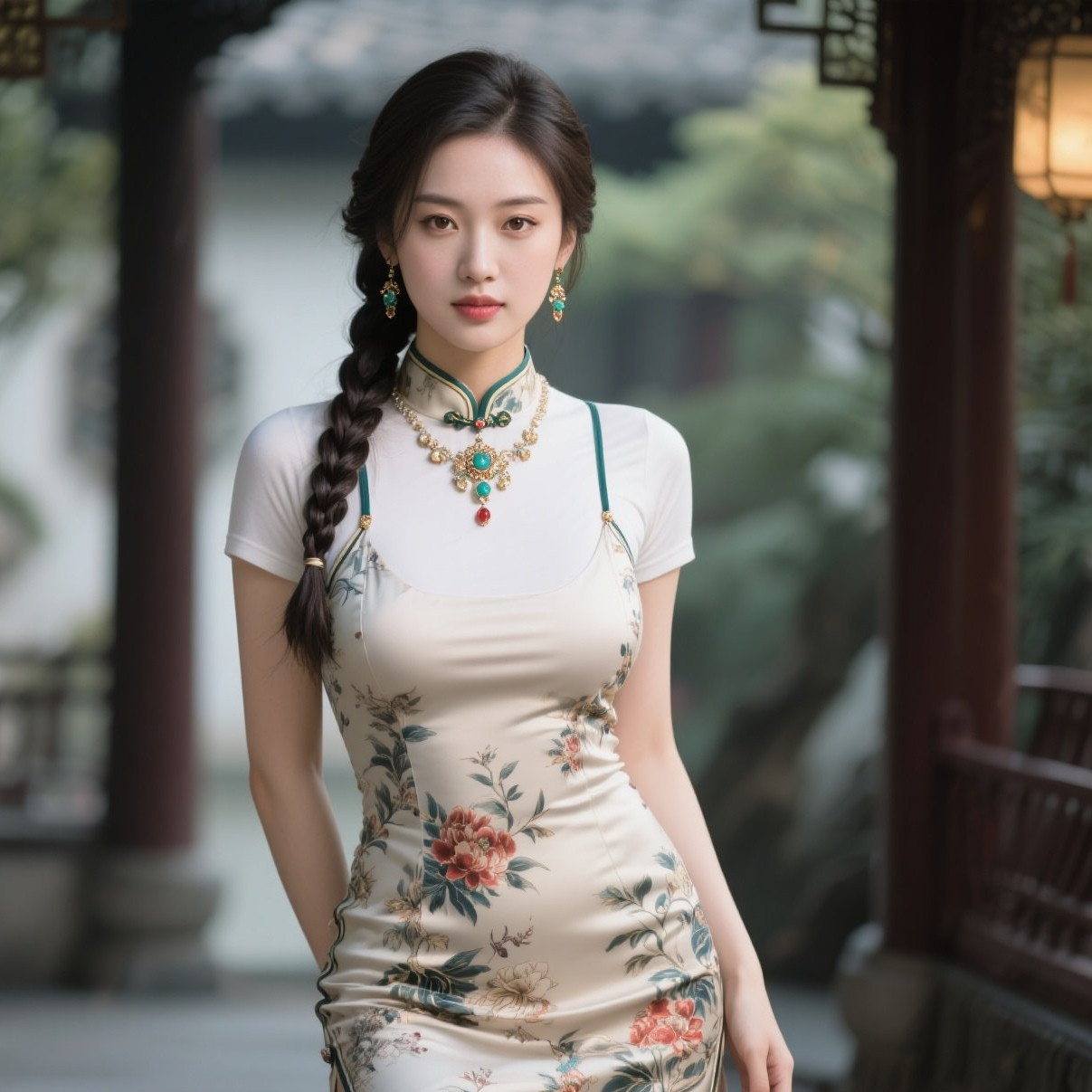娇俏美妇旗袍香，丰腴体态韵悠长
