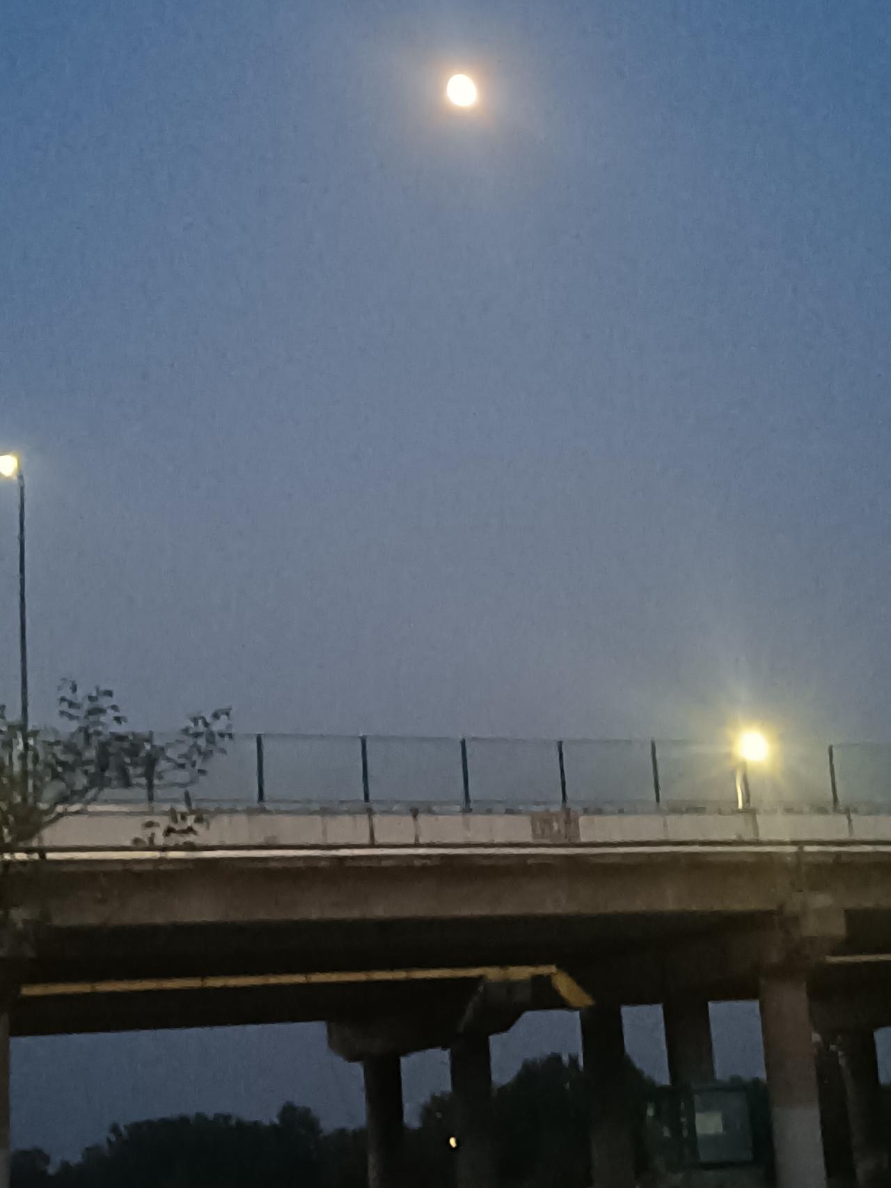 灯月相映照古运河！（图片来源：老山兰千年京杭大运河畔随手拍）