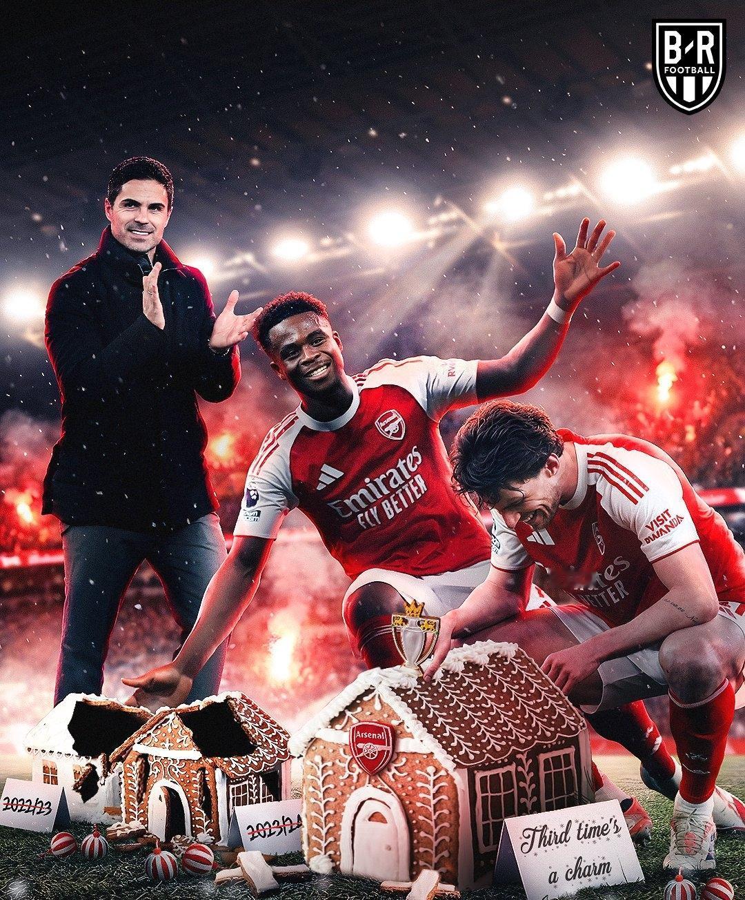 绿茵资讯！★娜咋了！阿森纳第5次拿到英超圣诞冠军，但此前4次均未能笑到最后，