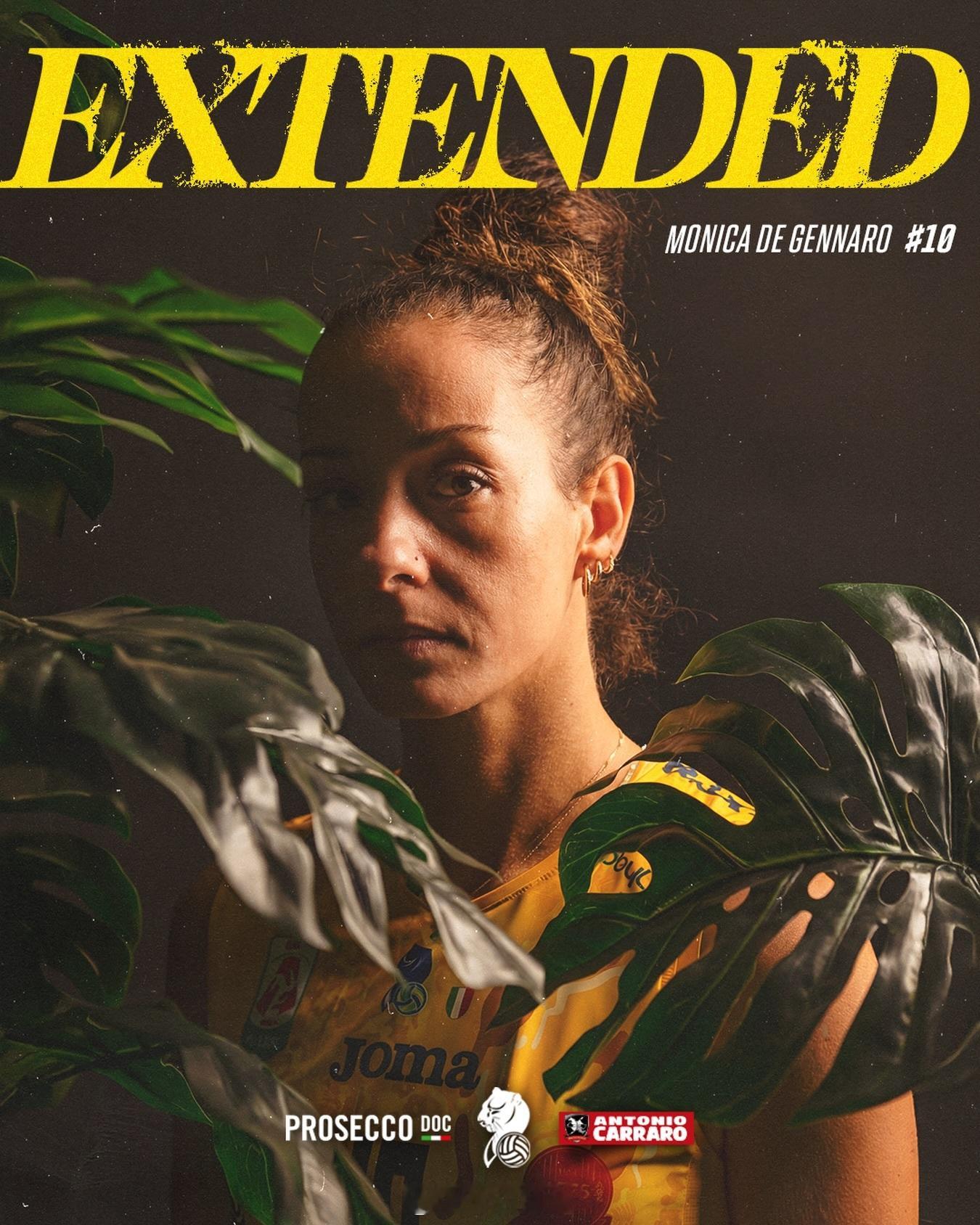 排球明星科内利亚诺俱乐部官宣：“世界排球传奇球员莫妮卡·德吉纳罗(Monic