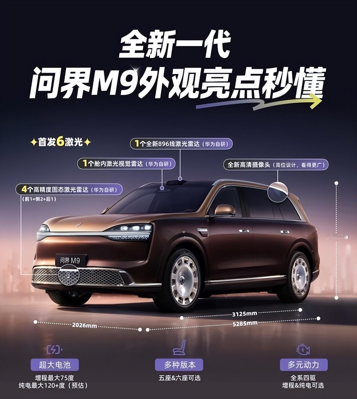 7周狂卖2万台！新一代问界M9杀疯了，国产豪车标杆立起来了50万以上的国产豪华