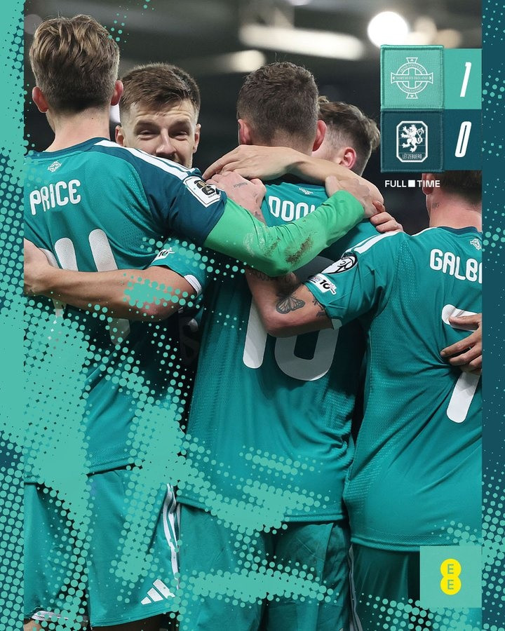 欧洲世预赛北爱尔兰1-0击败卢森堡, 凭借欧国联成绩进入附加赛