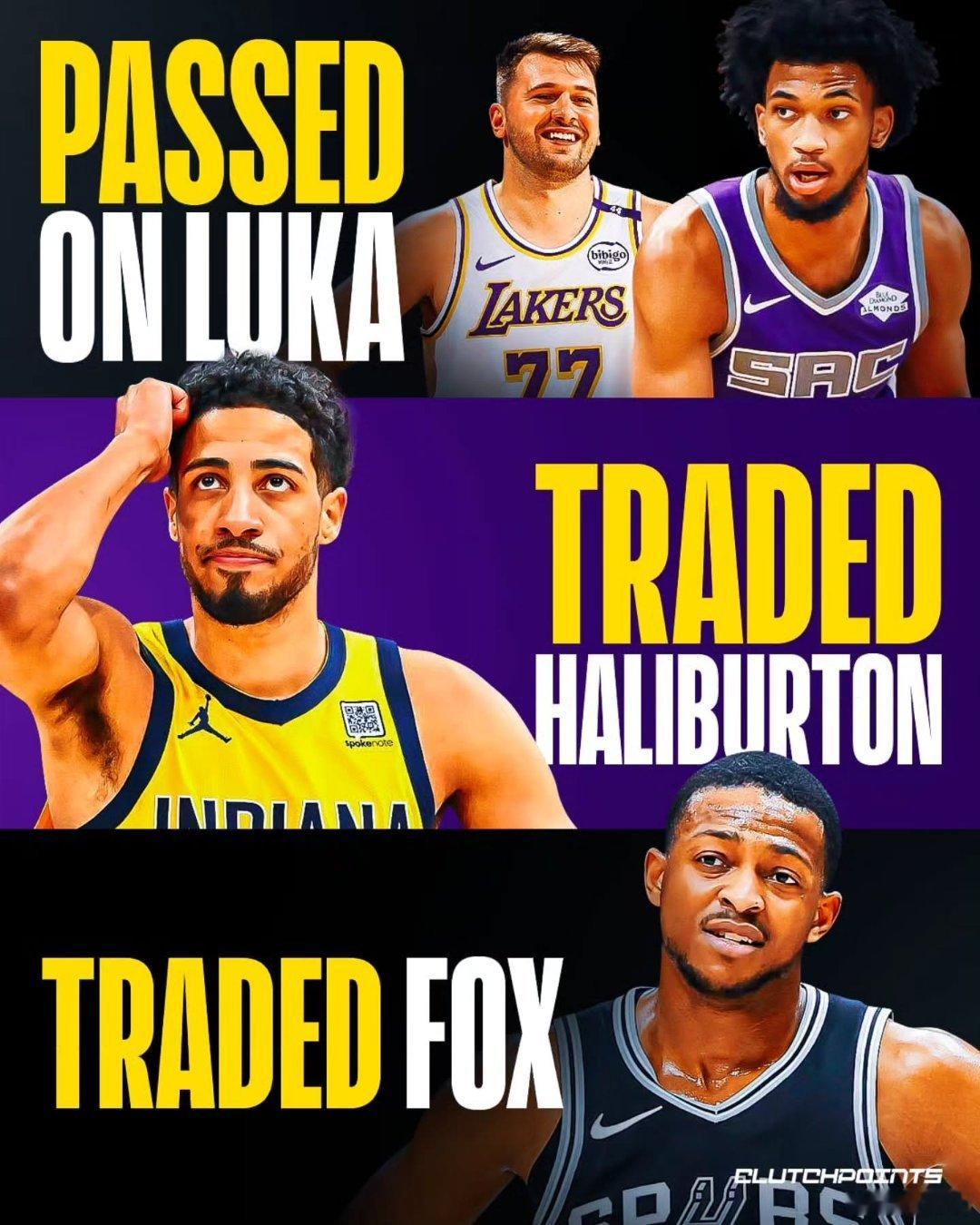 国王队的运作模式堪称NBA痛感天花板：🔹2018年选秀跳过卢卡·东契奇，选择