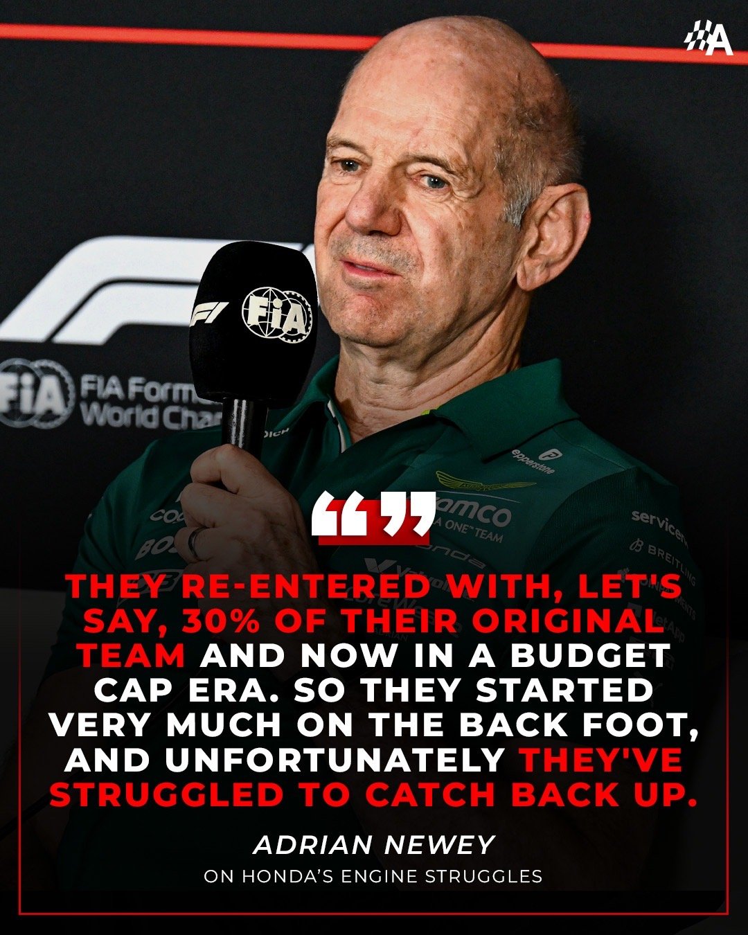 F1“巧妇难为无米之炊”纽维和阿斯顿·马丁直到11月才知道，本田重返F