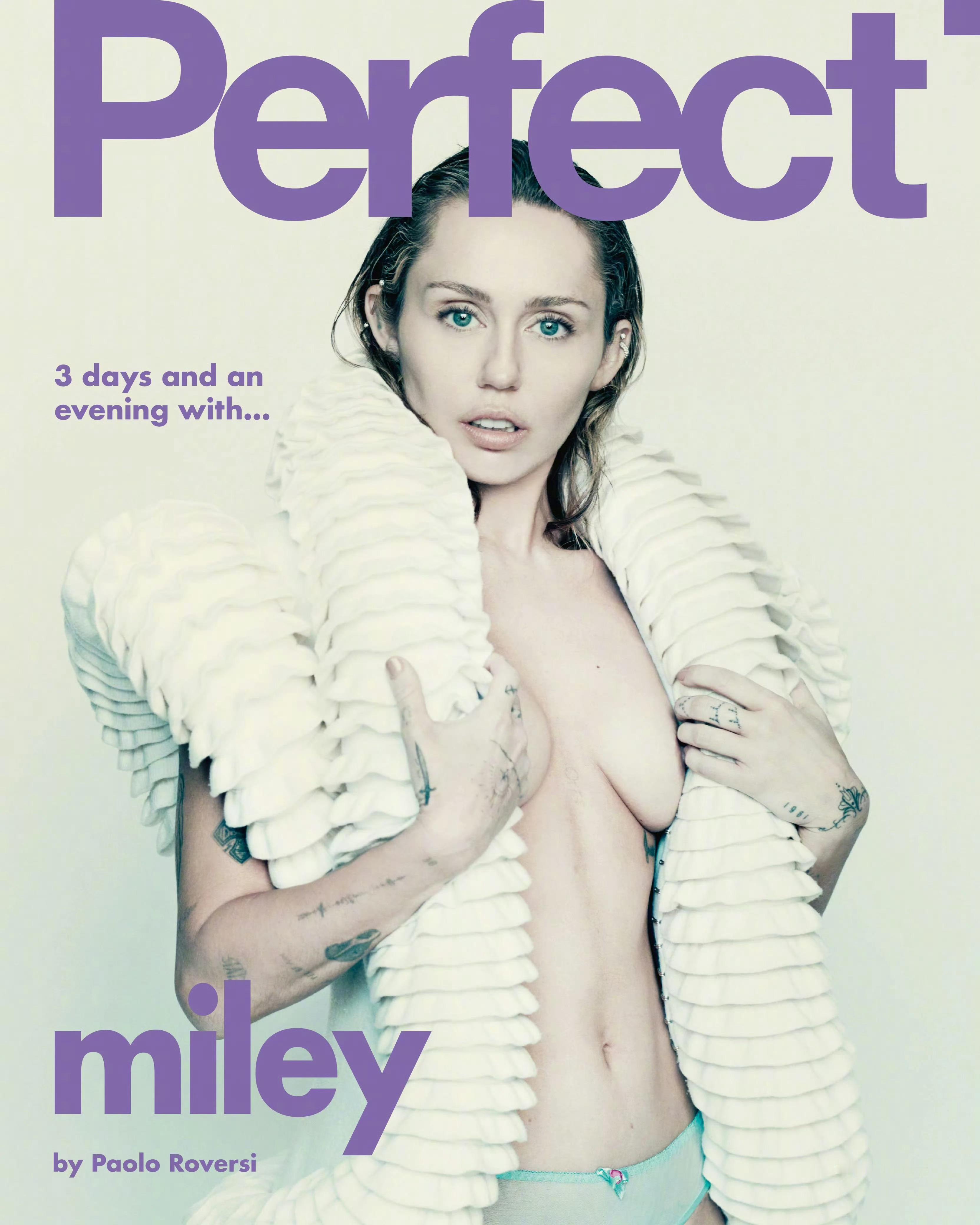 麦莉MileyCyrus身穿ALAÏA登上PerfectMagazine