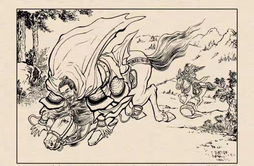 三国演义连环画：这员大将是谁？竟然在战场上马失前蹄！要知道曹操战马趴窝，被两个小