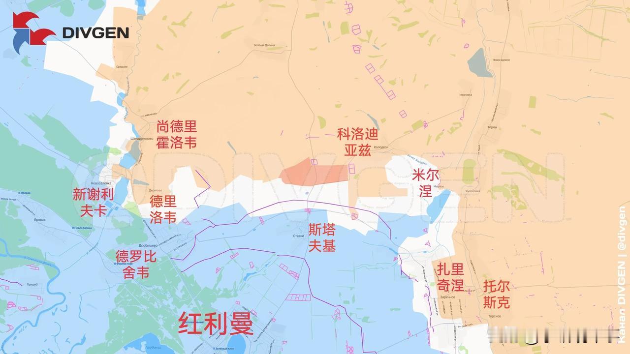 10月4日箭头社更新俄乌战报：图一：俄军向红利曼方向的斯塔夫基村推进。图