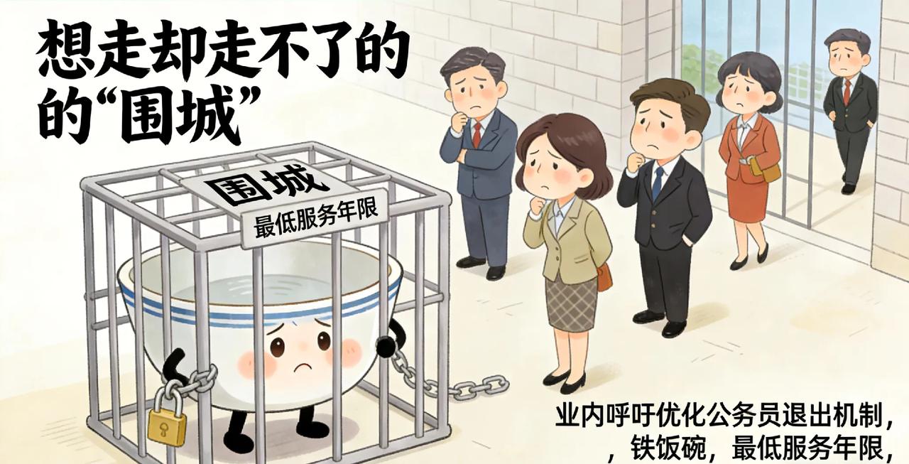 想走却走不了的“围城”刷到“业内呼吁优化公务员退出机制”的热搜，有点五味杂陈。