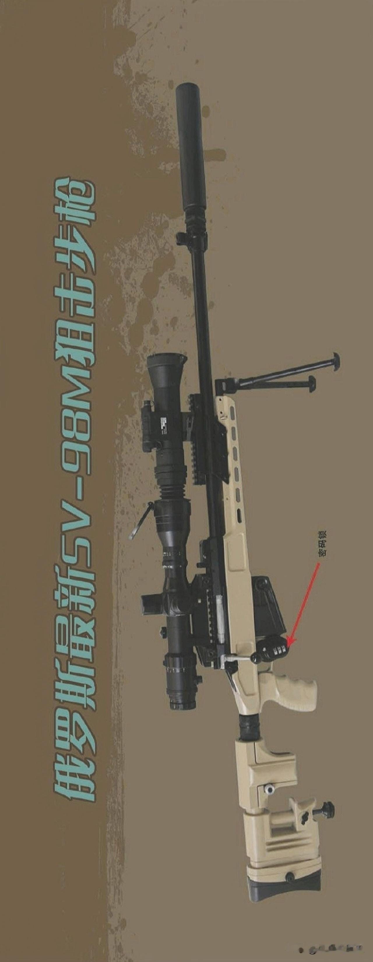 俄罗斯最新SV-98M狙击步枪SV-98狙击步枪是俄罗斯伊热夫斯克兵工厂199