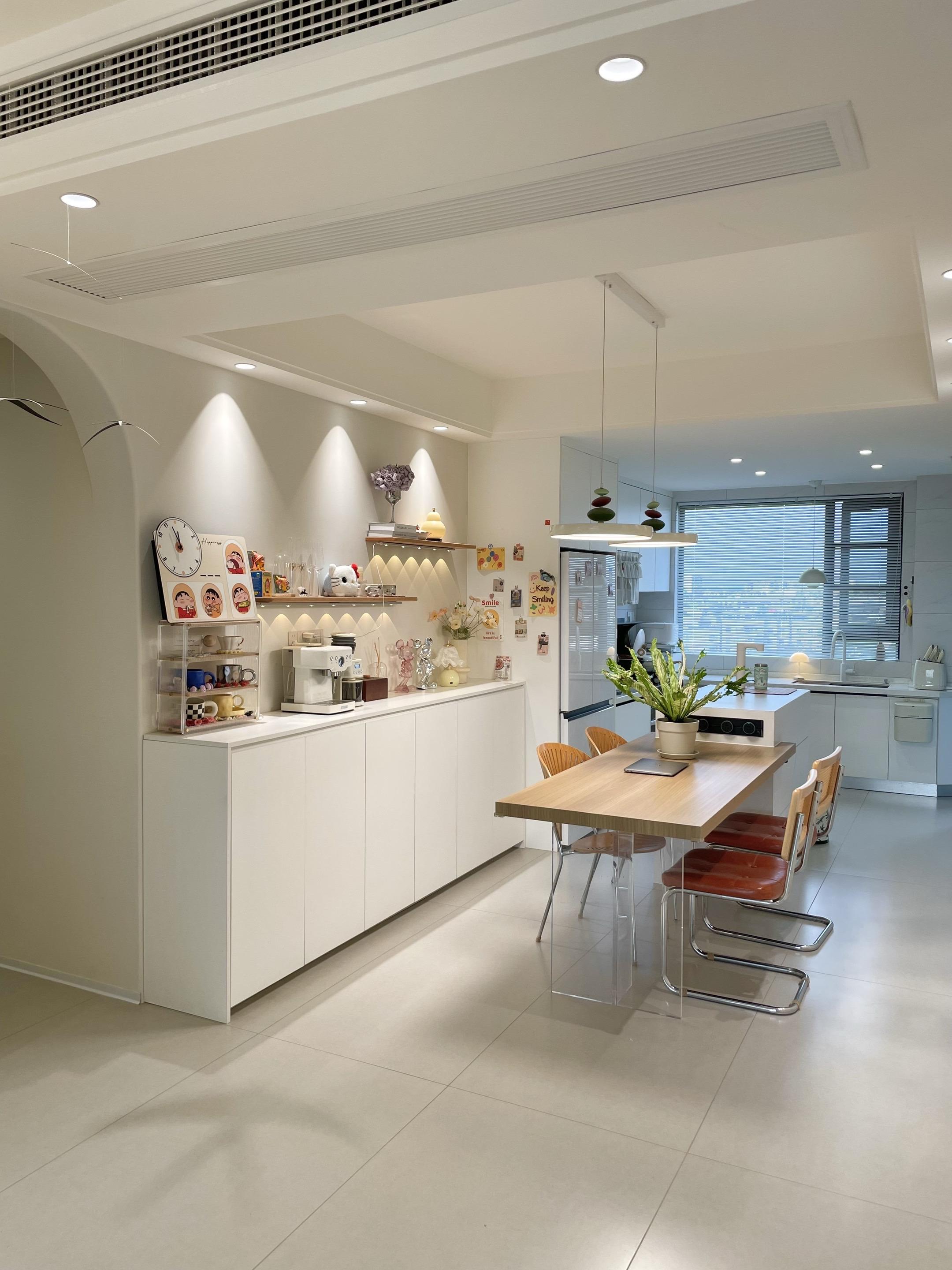 不做常规餐边柜，竟然能这么好看！我家餐厅开间只有2.76米，不算大 小...