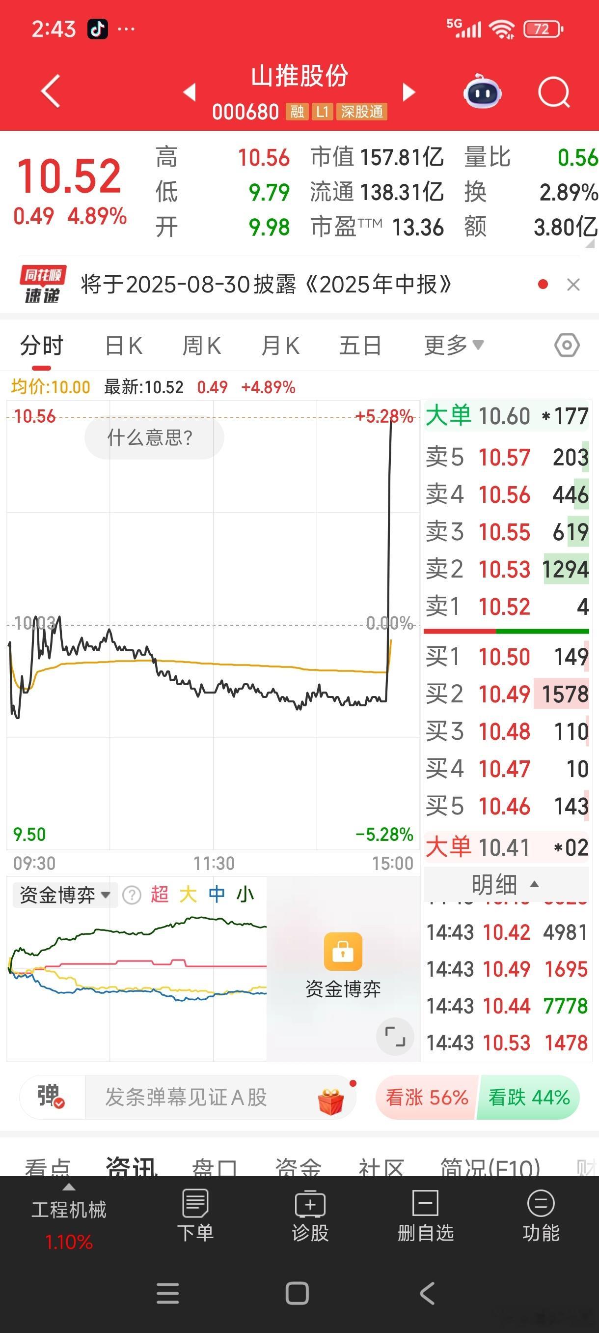 水电站的山推工程机械暴力拉升。。。​​​