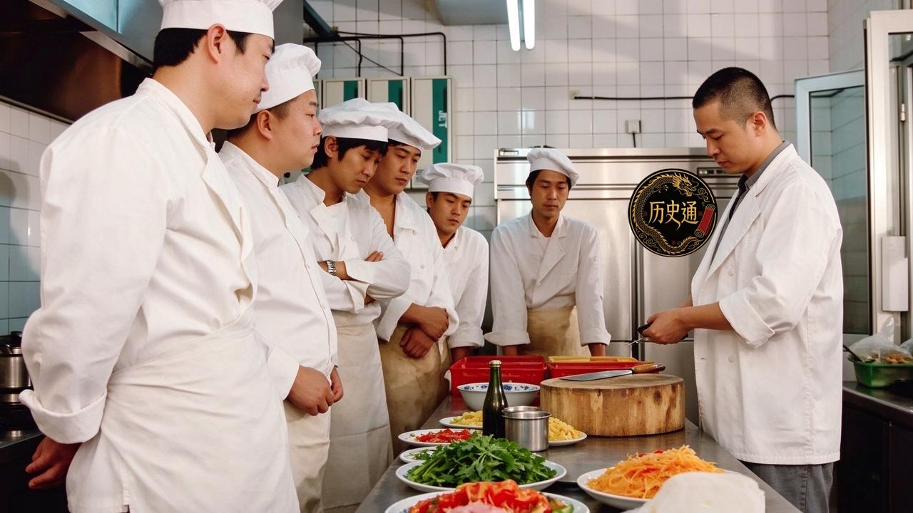 这是徐少华展示自己的厨艺。众所周知，徐少华是八六版《西游记》里那个眉清目秀的唐僧