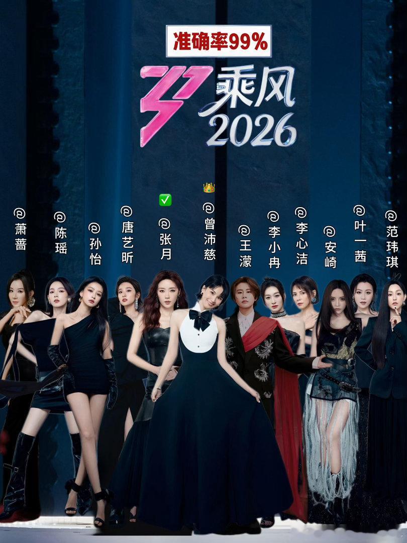 成团预测·周五见｜准确率99%❓乘风2026吵吵闹闹也是引来了它的大结局·成团夜