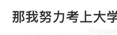 那我努力考上大学的意义是什么❓！！！