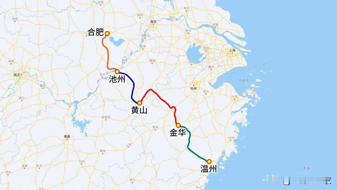 从合安高铁庐江西站引出的合池高铁的开建令人兴奋！合池，是合池温高铁的一部分，