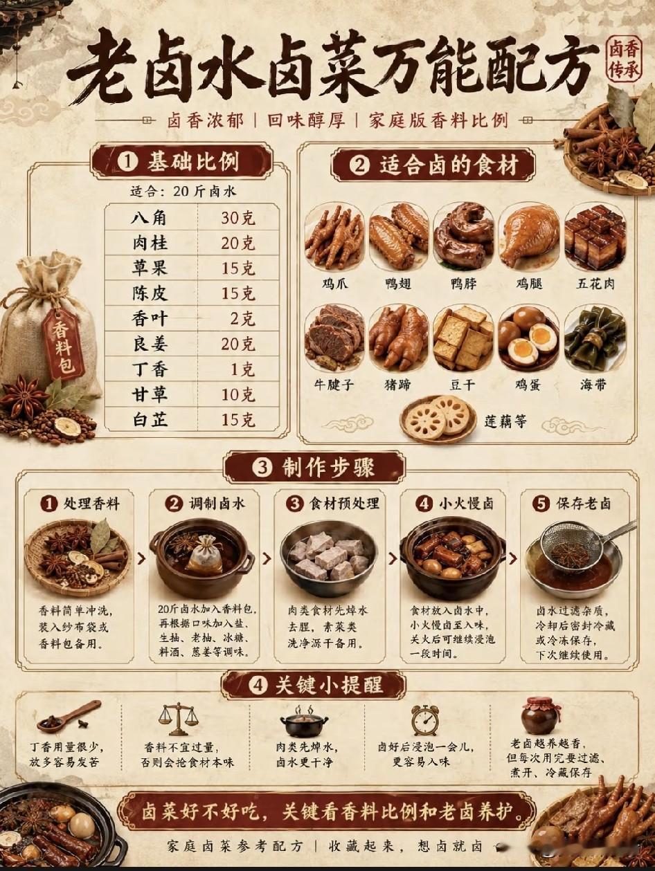 卤料有哪些香料组成?揭秘卤料：香料组成与高性价比配方大公开你们有没有