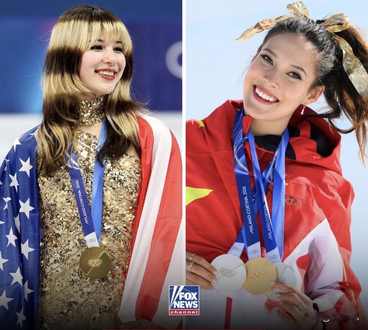 美国媒体今天（2月23日）报道：“奥运分歧：刘美贤为美国队夺得历史性花样滑冰金牌