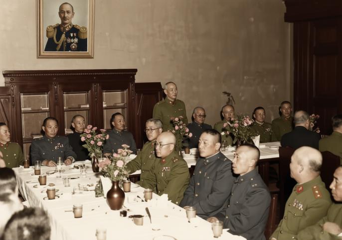 1948年10月2日，辽沈战役最危急时刻，国民党东北军政高层的一次特殊聚餐。长桌