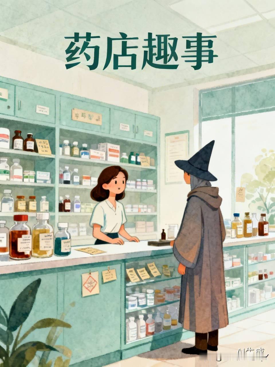 有位女孩风风火火地冲进药店，扯着嗓子喊：“美女，帮我拿个药呗！”女店员眨巴眨巴