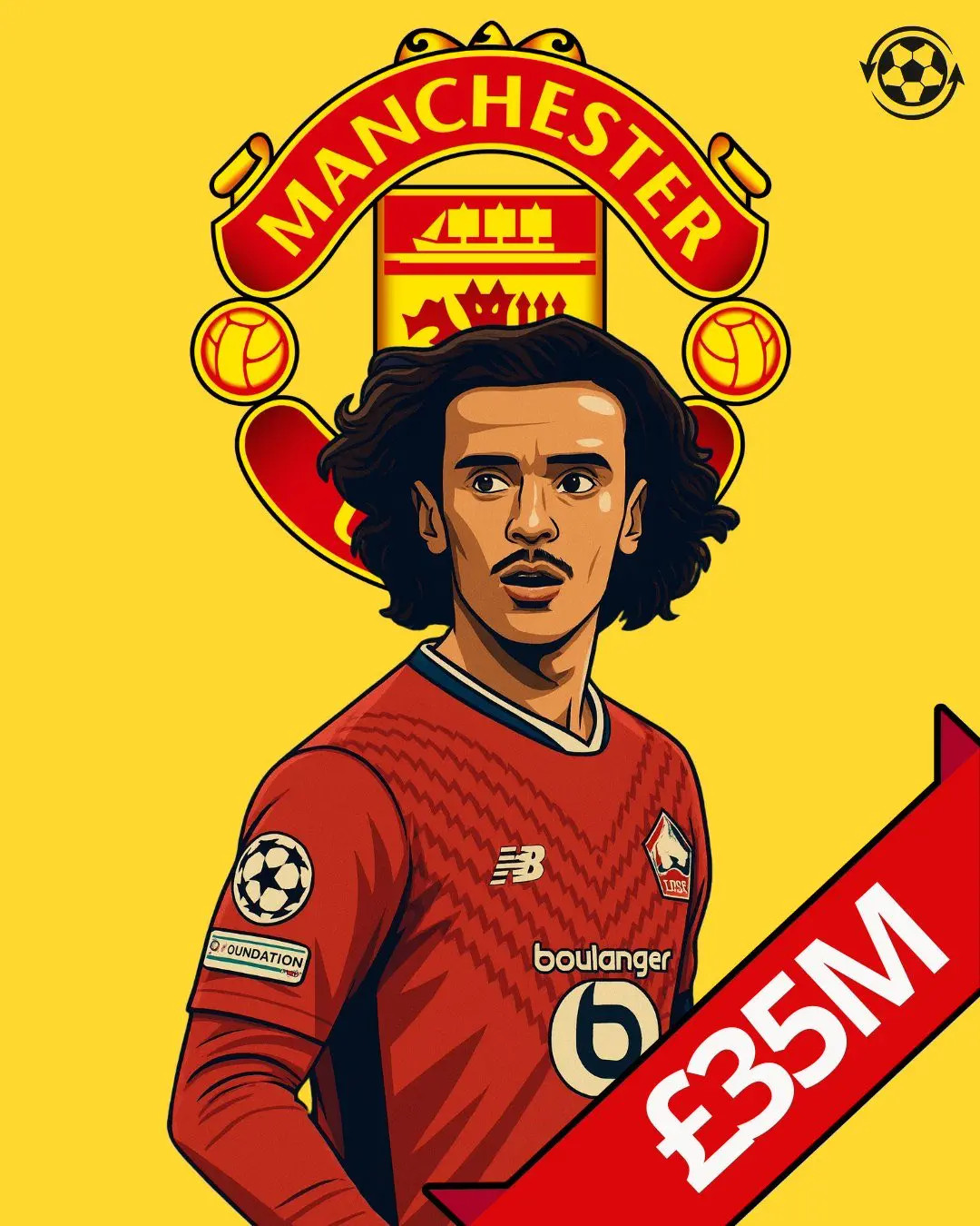 曼联已就签下里尔中场新星阿尤布·布阿迪进行内部讨论。据悉俱乐部持续关注着这位18