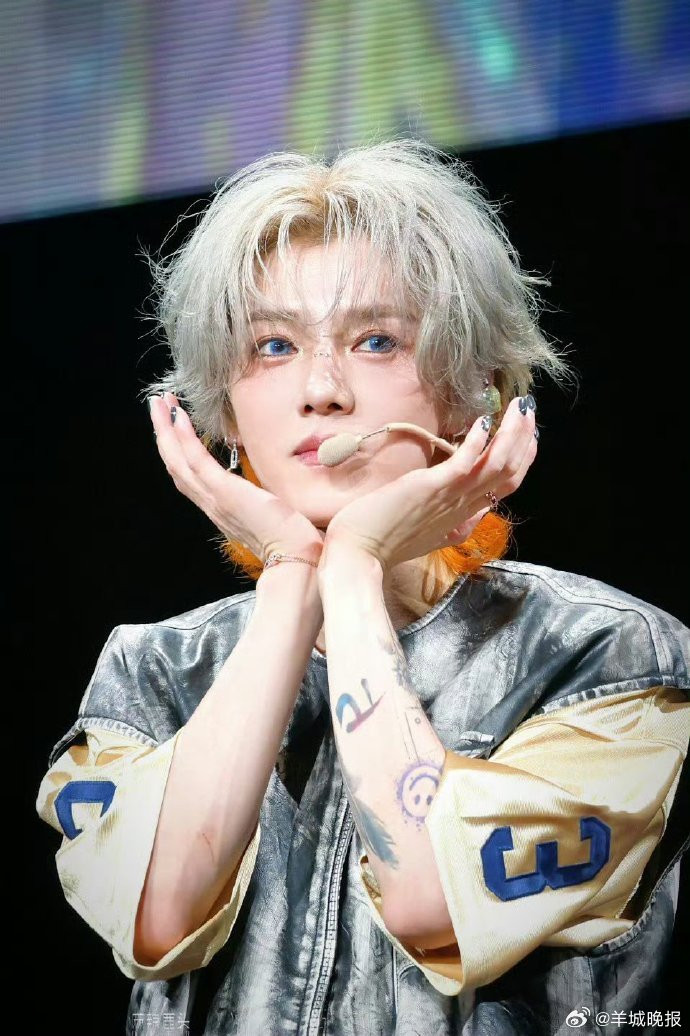 鹿晗演唱会银渐层染发造型引热议