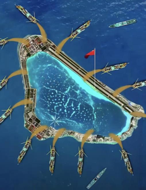 不要再说给黄岩岛填岛了，这是不现实的，我们只能守，黄岩岛周围，出了泻湖范围，水深